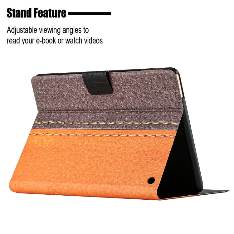 For Amazon Kindle Fire HD 8 2020 Stitching Solid Color Smart Leather Tablet Case(Orange) - Lenovo by PMC TechLife | Online Shopping South Africa | PMC TechLife | Buy Now Pay Later Mobicred
