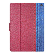 For Amazon Kindle Fire HD 10 2021 Stitching Solid Color Smart Leather Tablet Case(Rose Red)