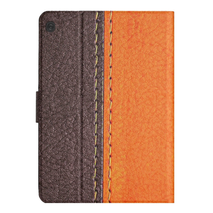 For Lenovo Tab M10 X605F X505 Stitching Solid Color Smart Leather Tablet Case(Orange) - Lenovo by PMC TechLife | Online Shopping South Africa | PMC TechLife | Buy Now Pay Later Mobicred