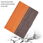 For Lenovo Tab M10 X605F X505 Stitching Solid Color Smart Leather Tablet Case(Orange)