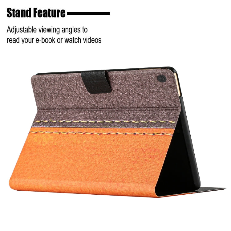 For Lenovo Tab M10 X605F X505 Stitching Solid Color Smart Leather Tablet Case(Orange)