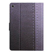 For Lenovo Tab M10 Plus Stitching Solid Color Smart Leather Tablet Case(Grey)
