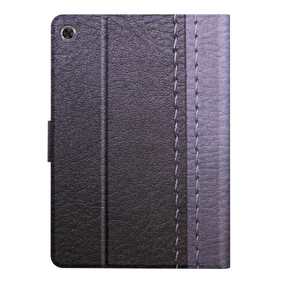 For Lenovo Tab M10 Plus Stitching Solid Color Smart Leather Tablet Case(Grey)