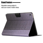 For Lenovo Tab M10 Plus Stitching Solid Color Smart Leather Tablet Case(Grey)