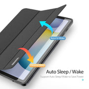 For Galaxy Tab S6 Lite 10.4 inch / S6 Lite 2024 DUX DUCIS Domo Series Horizontal Flip Magnetic PU Leather Case with Three-folding Holder & Pen Slot & Sleep / Wake-up Function(Black)