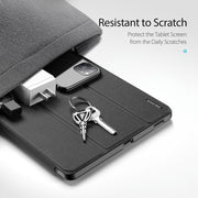 For Galaxy Tab S6 Lite 10.4 inch / S6 Lite 2024 DUX DUCIS Domo Series Horizontal Flip Magnetic PU Leather Case with Three-folding Holder & Pen Slot & Sleep / Wake-up Function(Black)