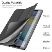 For Galaxy Tab S6 Lite 10.4 inch / S6 Lite 2024 DUX DUCIS Domo Series Horizontal Flip Magnetic PU Leather Case with Three-folding Holder & Pen Slot & Sleep / Wake-up Function(Black)