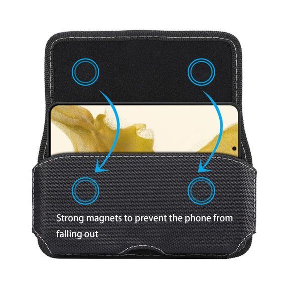 Oxford Cloth Mobile Phone Portable Waist Bag For 6.7-6.9 inch(Black)
