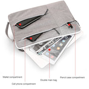 C310 Portable Casual Laptop Handbag, Size:15.4-16 inch(Black)