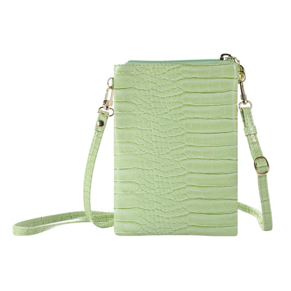 Stone Texture Card Holder Mobile Phone Zipper Bag with Long Strap(Green) -  by PMC Jewellery | Online Shopping South Africa | PMC Jewellery | Buy Now Pay Later Mobicred
