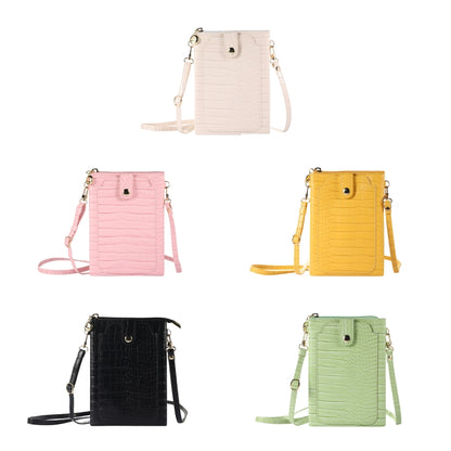 Stone Texture Card Holder Mobile Phone Zipper Bag with Long Strap(Green) -  by PMC Jewellery | Online Shopping South Africa | PMC Jewellery | Buy Now Pay Later Mobicred