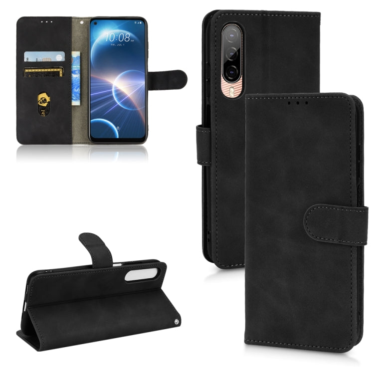 For HTC Desire 22 Pro Skin Feel Magnetic Flip Leather Phone Case(Black) - free shipping - PMC TechLife - Order now!