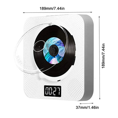 Kecag KC-608 Wall Mounted HD DVD Player Bluetooth CD Player(White) - free shipping - PMC Jewellery - Order now!