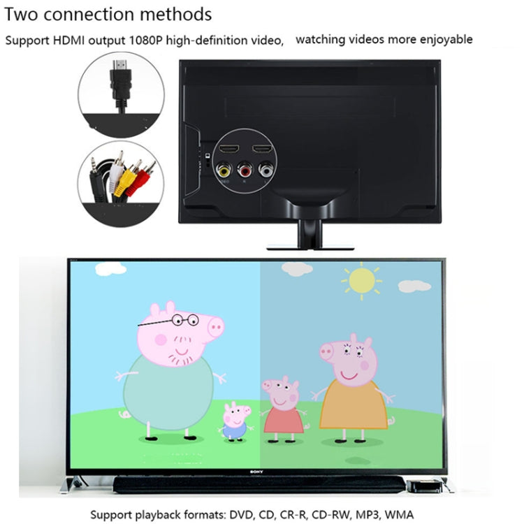 Kecag KC-608 Wall Mounted HD DVD Player Bluetooth CD Player(Pink) - free shipping - PMC Jewellery - Order now!
