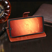 For Blackview BV9800 Pro idewei Crazy Horse Texture Horizontal Flip Leather Case with Holder & Card Slots & Wallet(Dark Blue)