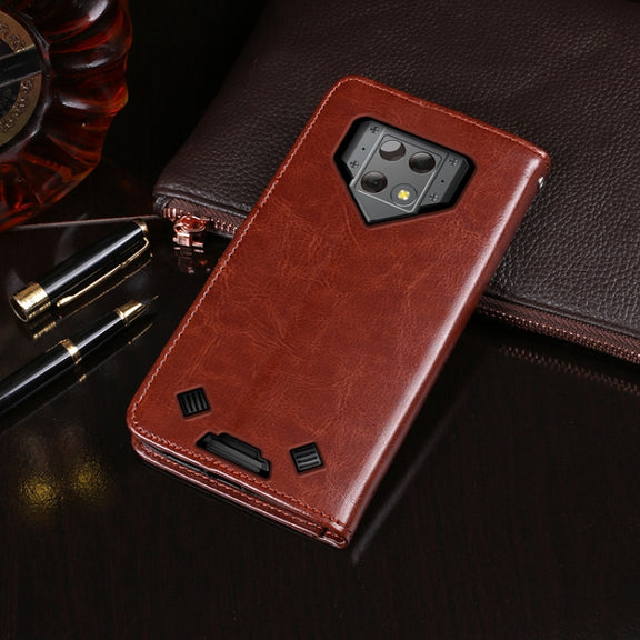 For Blackview BV9800 Pro idewei Crazy Horse Texture Horizontal Flip Leather Case with Holder & Card Slots & Wallet(Red)