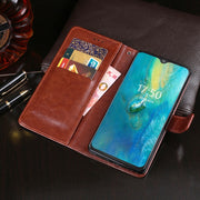 For Cubot P30 idewei Crazy Horse Texture Horizontal Flip Leather Case with Holder & Card Slots & Wallet(White)