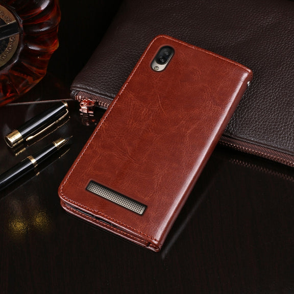 For Doogee X90 idewei Crazy Horse Texture Horizontal Flip Leather Case with Holder & Card Slots & Wallet(Sky Blue)