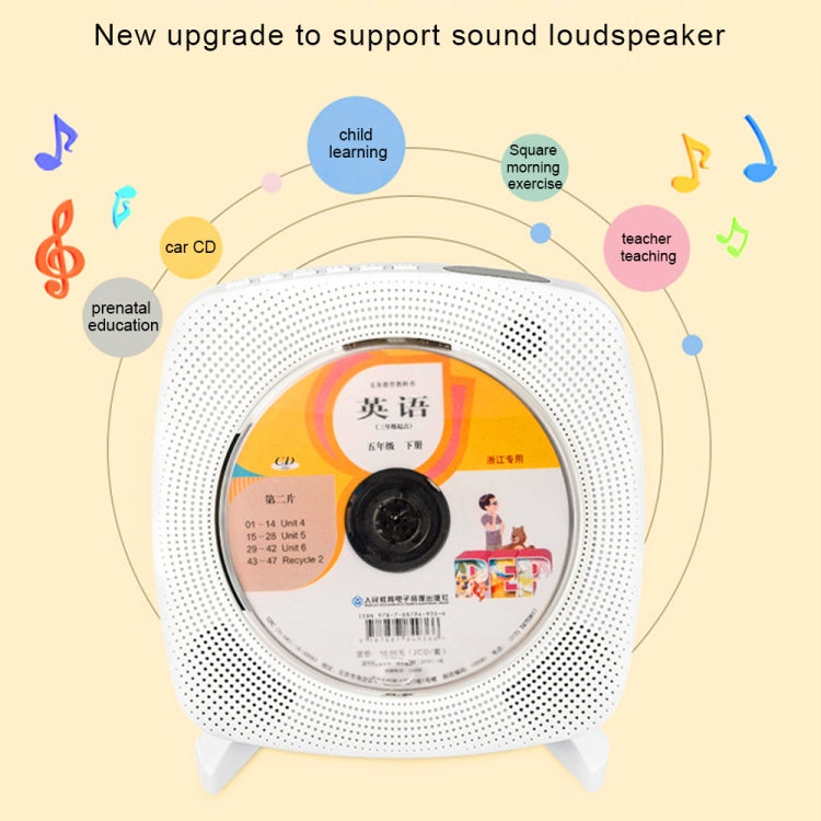 Kecag KC-609 Wall Mounted Home DVD Player Bluetooth CD Player, Specification:DVD/CD+Connectable TV  + Plug-In Version(White)