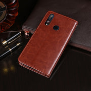 For HTC Desire 19+ idewei Crazy Horse Texture Horizontal Flip Leather Case with Holder & Card Slots & Wallet(Yellow)