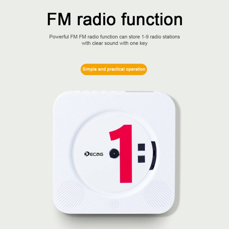 Kecag KC-808 6W Wall Mounted Bluetooth CD Player(White) - free shipping - PMC Jewellery - Order now!