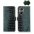 For Honor X40i Crocodile Top Layer Cowhide Leather Phone Case(Green) - Honor Cases by PMC TechLife | Online Shopping South Africa | PMC TechLife | Buy Now Pay Later Mobicred