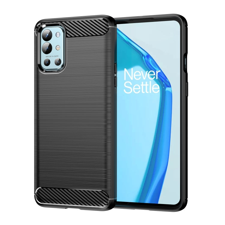 For OnePlus 9R Brushed Texture Carbon Fiber TPU Phone Case(Black) - OnePlus Cases by PMC TechLife | Online Shopping South Africa | PMC TechLife