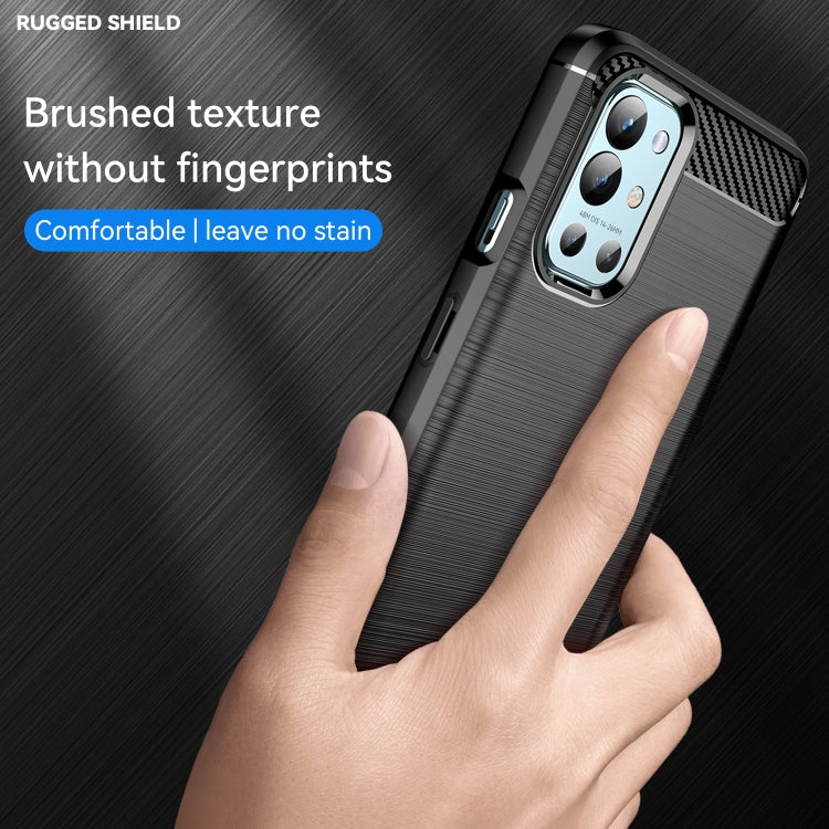 For OnePlus 9R Brushed Texture Carbon Fiber TPU Phone Case(Black) - OnePlus Cases by PMC TechLife | Online Shopping South Africa | PMC TechLife