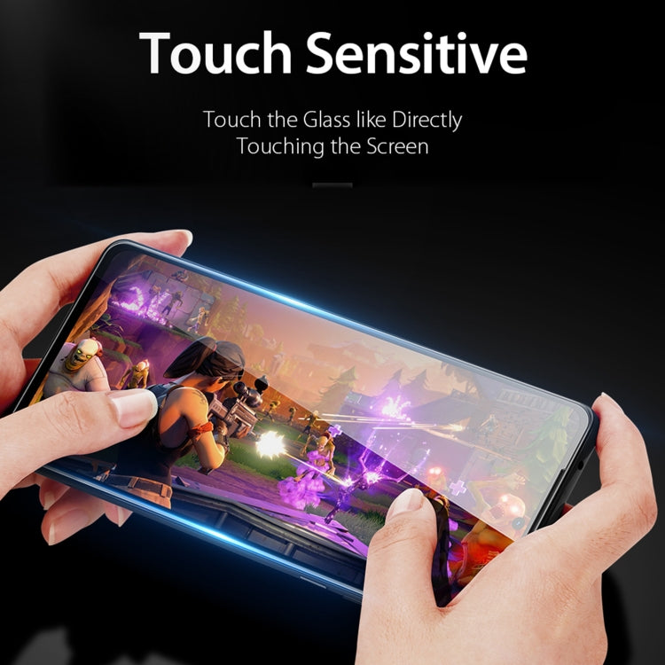 10 PCS For Motorola Moto G42 / G62 DUX DUCIS 0.33mm 9H Medium Alumina Tempered Glass Film(Black)