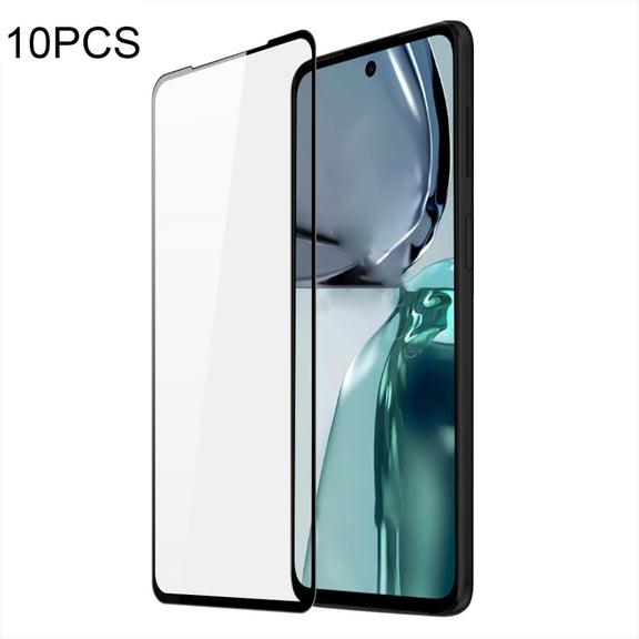 10 PCS For Motorola Moto G42 / G62 DUX DUCIS 0.33mm 9H Medium Alumina Tempered Glass Film(Black)