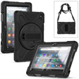 For Amazon Kindle Fire 7 2022 Hard PC Soft Silicone Full Body Tablet Case(Black) - free shipping - PMC TechLife - Order now!