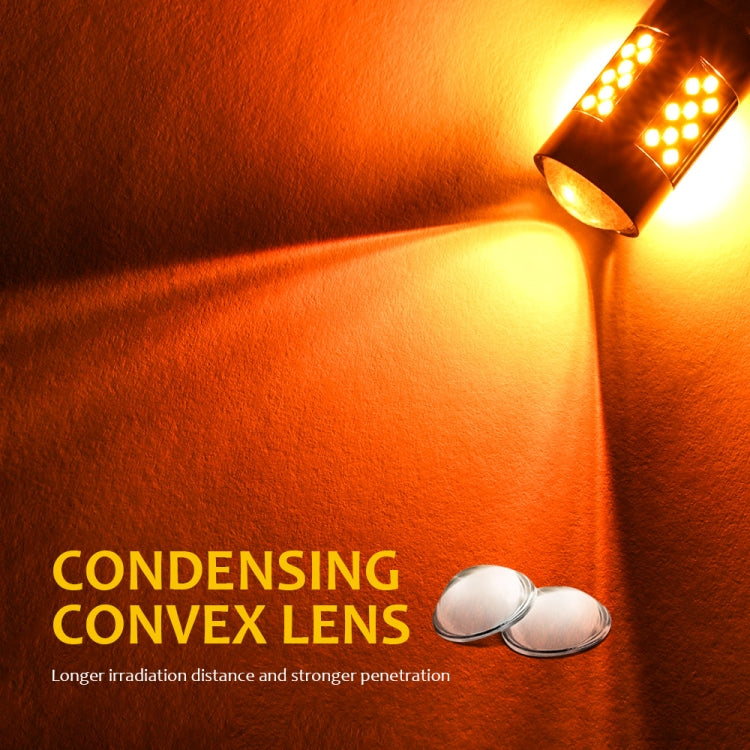 1 Pair 1156 12V 7W Continuous Car LED Fog Light(Orange Light) - Fog / Driving Lights by PMC TechLife | Online Shopping South Africa | PMC TechLife | Buy Now Pay Later Mobicred