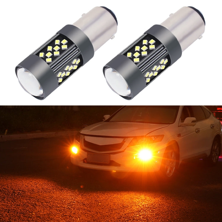1 Pair 1157 12V 7W Strobe Car LED Fog Light(Orange Light) - Fog / Driving Lights by PMC TechLife | Online Shopping South Africa | PMC TechLife | Buy Now Pay Later Mobicred