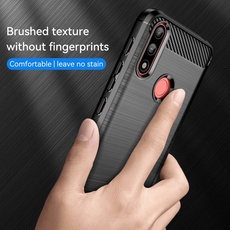 For Lenovo K13 Brushed Texture Carbon Fiber TPU Phone Case(Black) - Lenovo by PMC TechLife | Online Shopping South Africa | PMC TechLife | Buy Now Pay Later Mobicred