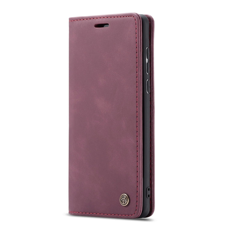 For Huawei P40 CaseMe-013 Multifunctional Horizontal Flip Leather Case with Card Slot & Holder & Wallet(Wine Red)
