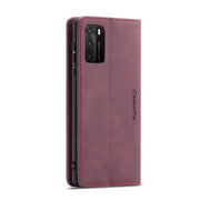 For Huawei P40 CaseMe-013 Multifunctional Horizontal Flip Leather Case with Card Slot & Holder & Wallet(Wine Red)