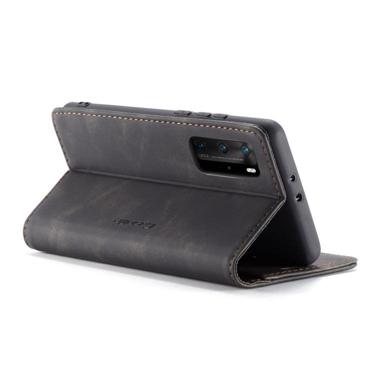 For Huawei P40 Pro CaseMe-013 Multifunctional Horizontal Flip Leather Case with Card Slot & Holder & Wallet(Black)