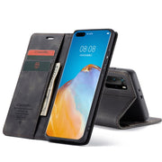 For Huawei P40 Pro CaseMe-013 Multifunctional Horizontal Flip Leather Case with Card Slot & Holder & Wallet(Black)