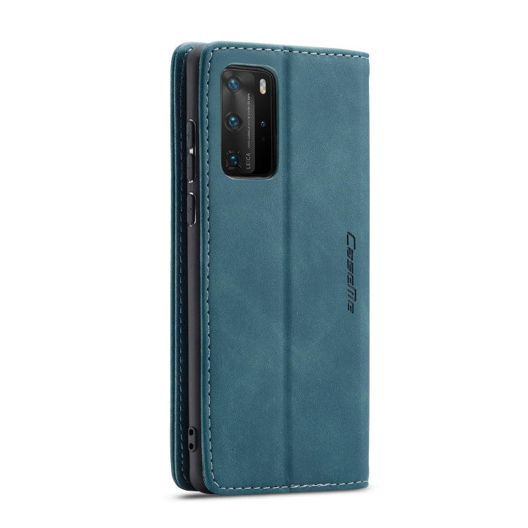 For Huawei P40 Pro CaseMe-013 Multifunctional Horizontal Flip Leather Case with Card Slot & Holder & Wallet(Blue)