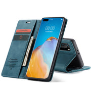 For Huawei P40 Pro CaseMe-013 Multifunctional Horizontal Flip Leather Case with Card Slot & Holder & Wallet(Blue)