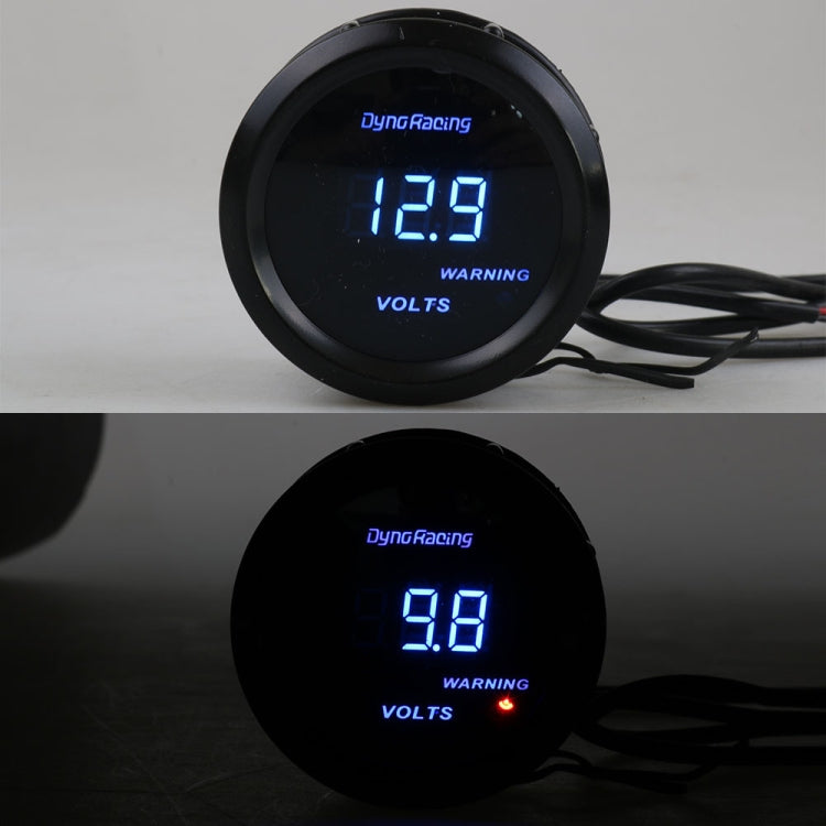Car Modified 12V Universal 52mm Blue Light Digital Display Meter, Style:Voltmeter - Car Modification by PMC TechLife | Online Shopping South Africa | PMC TechLife | Buy Now Pay Later Mobicred