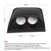 Car 52mm 2 Holes Dash Gauge Meter Pod Mount Holder, Style:Carbon Fiber