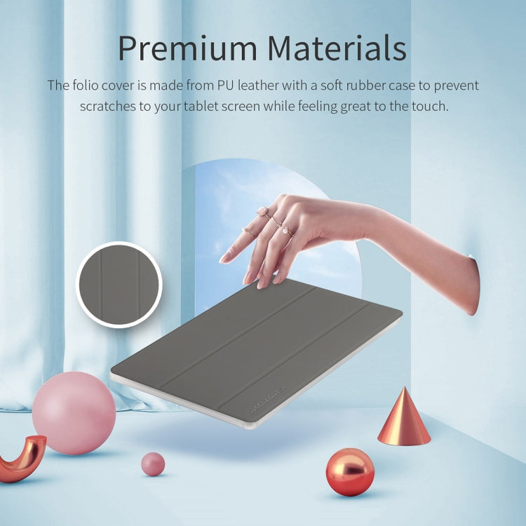 Teclast 3-Fold Holder Folio Leather Tablet Case For Teclast P25 (WMC0806) (Grey) - Teclast by TECLAST | Online Shopping South Africa | PMC TechLife | Buy Now Pay Later Mobicred