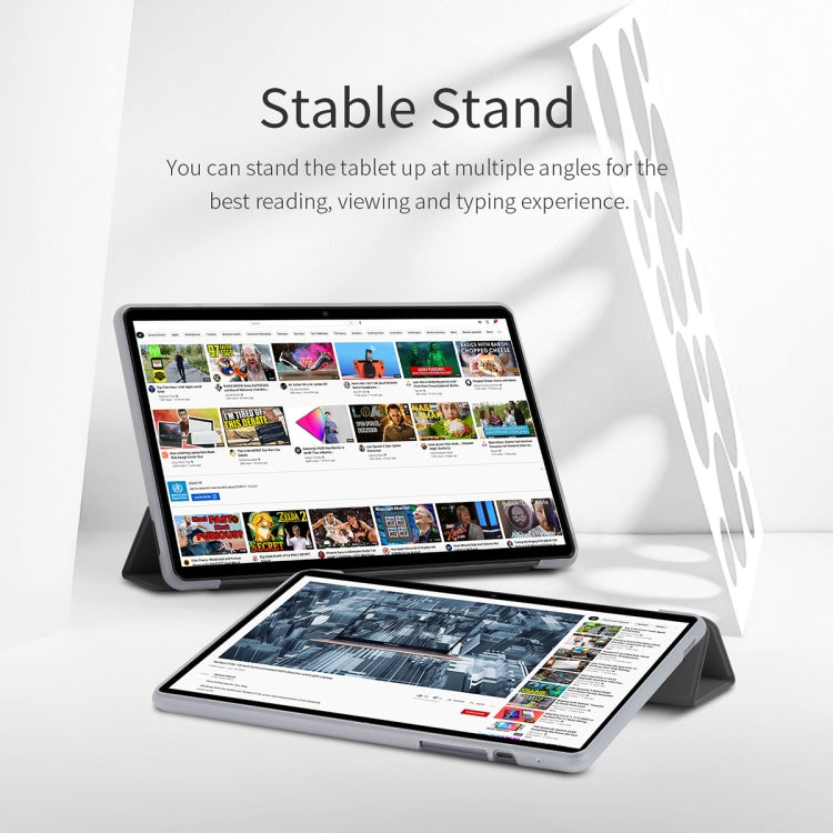 Teclast 3-Fold Holder Folio Leather Tablet Case For Teclast P25 (WMC0806) (Grey) - Teclast by TECLAST | Online Shopping South Africa | PMC TechLife | Buy Now Pay Later Mobicred