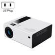 Y6 190ANSI 1024x600P LED Projector Support Screen Mirroring, US Plug(White) - LED Projector by PMC TechLife | Online Shopping South Africa | PMC TechLife | Buy Now Pay Later Mobicred