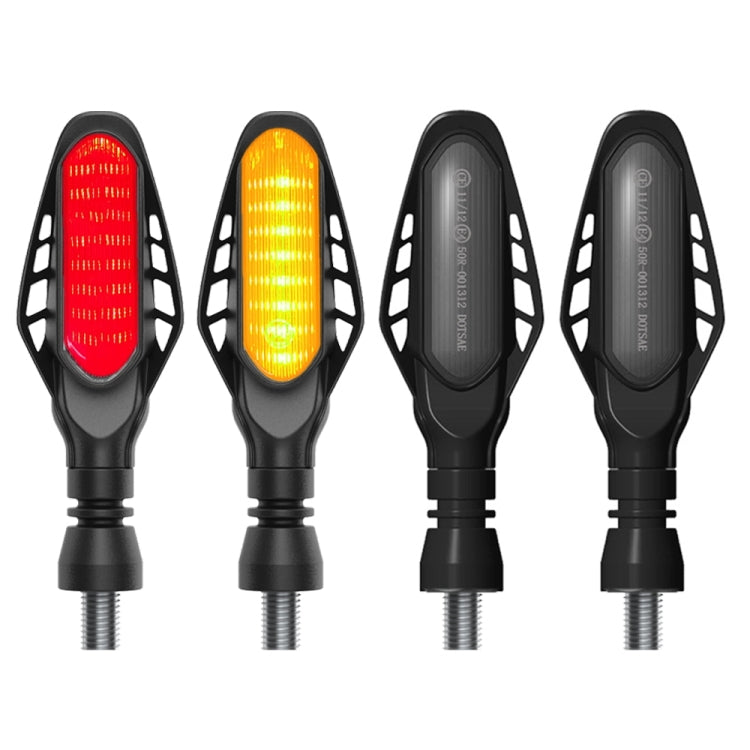 4 PCS Modified Motorcycle 16LEDs Brake Turn Tail Light, Smoked Shell(Red Light + Yellow Light) - Turn Signal by PMC TechLife | Online Shopping South Africa | PMC TechLife | Buy Now Pay Later Mobicred