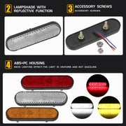 2 PCS 24LED Reflector Brake Light Turn Signal Light(Yellow Shell Yellow Light)