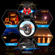 2 PCS 24LED Reflector Brake Light Turn Signal Light(Red Shell Red Light)