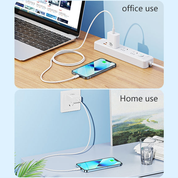 REMAX RP-U5 Extreme 2 Series 20W PD Charger + 1m USB-C / Type-C to 8 Pin Fast Charge Data Cable Set, Specification:CN Plug(White)