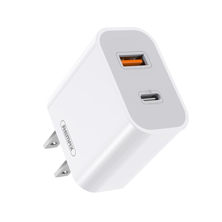 REMAX RP-U68 Speedy Series 20W USB+USB-C/Type-C Interface Fast Charger, Specification:US Plug(White) - free shipping - PMC Jewellery - Order now!